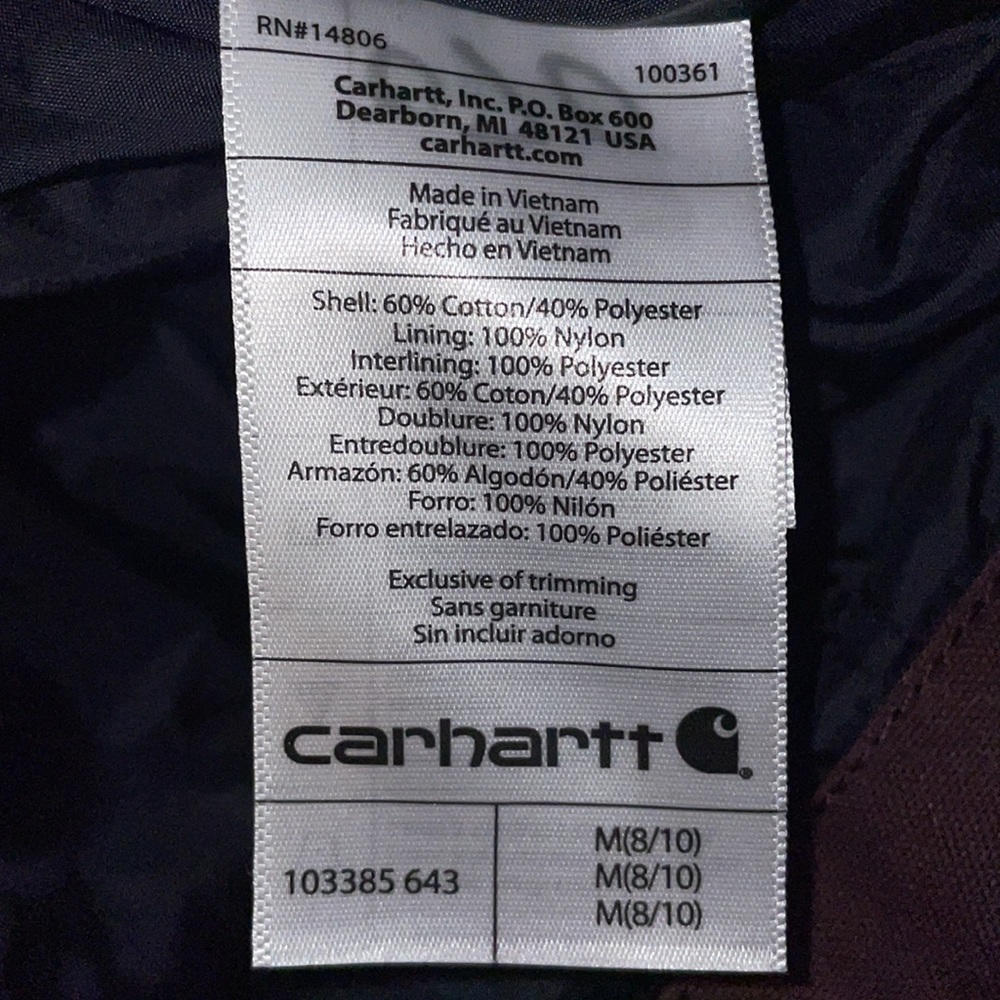 Carhartt Women's Burgundy Jacket - Picture 16 of 16